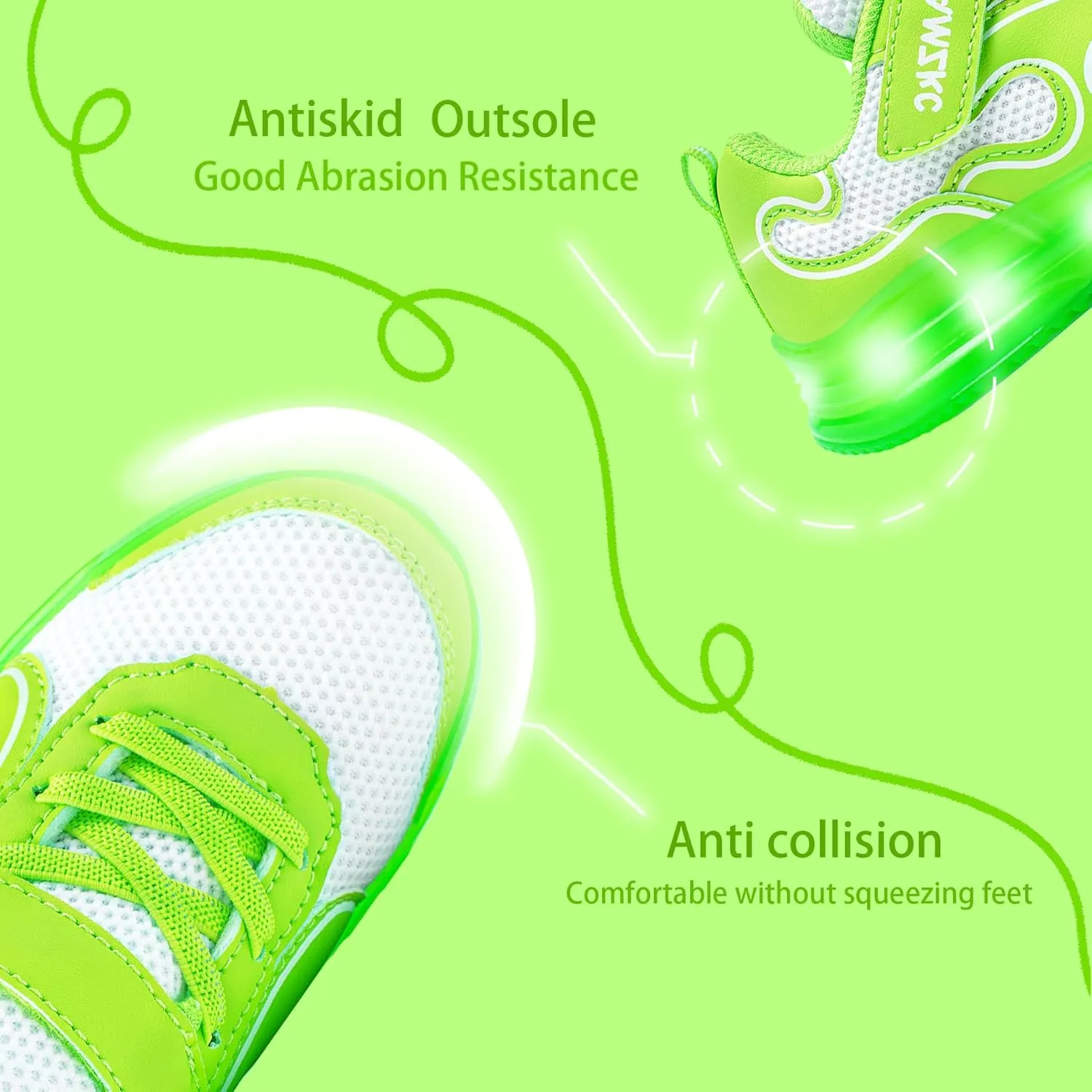 ZKA Light Up Shoes for Boys AMD Girls Toddler Size 5 to Little Kid Size 13 Walking Running Tennis Casual Fashion Sport