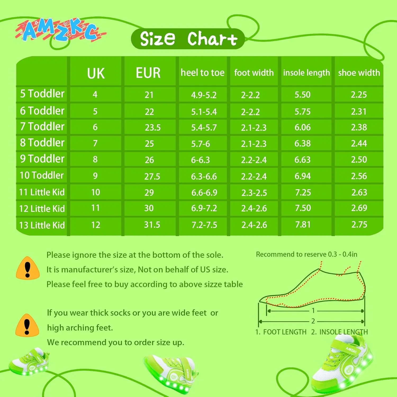 ZKA Light Up Shoes for Boys AMD Girls Toddler Size 5 to Little Kid Size 13 Walking Running Tennis Casual Fashion Sport