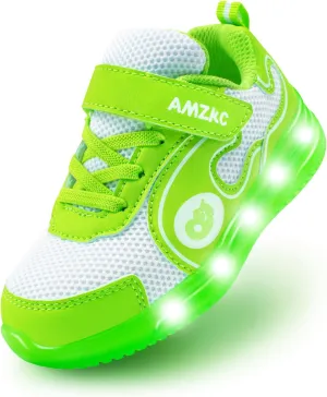 ZKA Light Up Shoes for Boys AMD Girls Toddler Size 5 to Little Kid Size 13 Walking Running Tennis Casual Fashion Sport