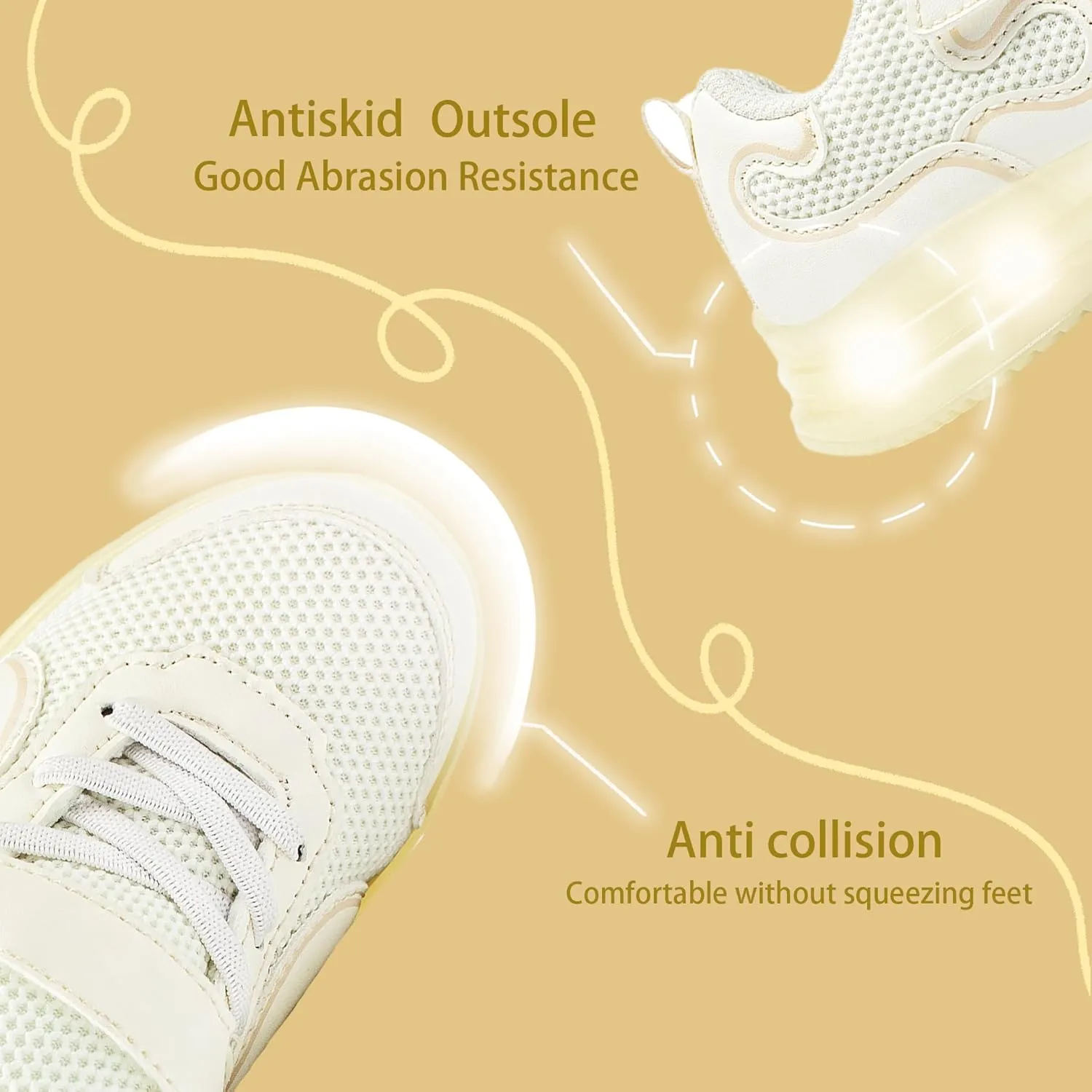 ZKA Light Up Shoes for Boys AMD Girls Toddler Size 5 to Little Kid Size 13 Walking Running Tennis Casual Fashion Sport